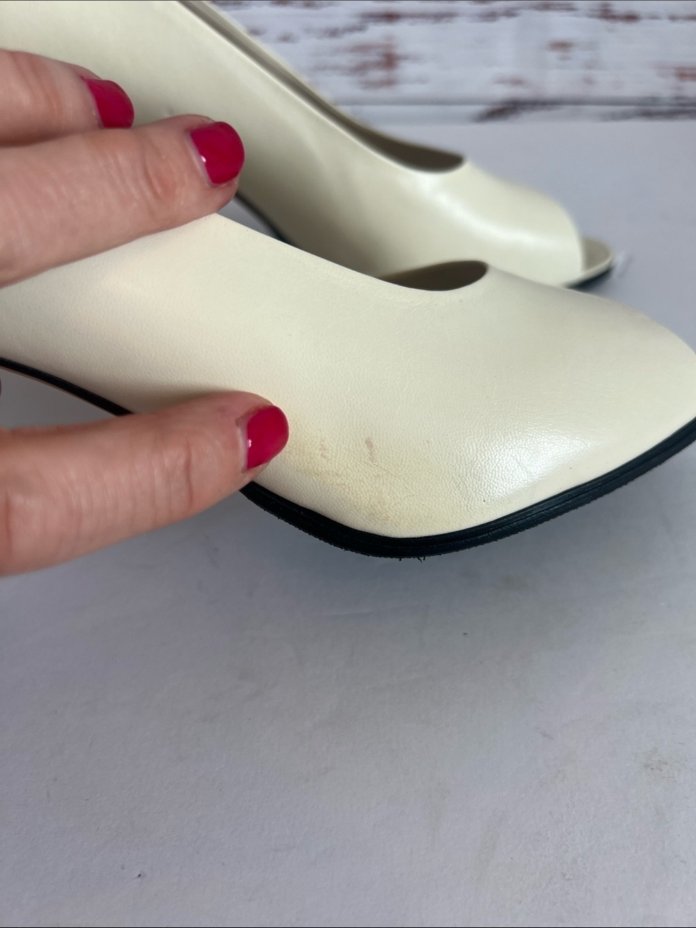 VIA SPIGA CREAM WHITE OPEN TOE WOMENS HEELS SIZE 7 1/2 B - Picture 6 of 10